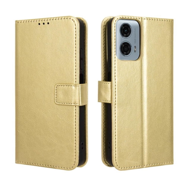 Funda tipo libro para Motorola MOTO G34 5G, cartera todo‑en‑uno, funda multifuncional con tarjetero y correa de muñeca desmontable