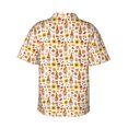 thumbnail image 3 of Daiia Gnomes Autumn Harvest Hawaiian Shirt for Men Gentle Cotton Regular Short Sleeve Casual-XX-Large, 3 of 9