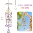 thumbnail image 2 of Sun Catcher, Crystal Prisms Suncatcher for Window Hanging, Rainbow Maker Crystal Sun Catcher Indoor Window Glass Wind Chimes Home Garden Decor Gift, Purple, 2 of 7