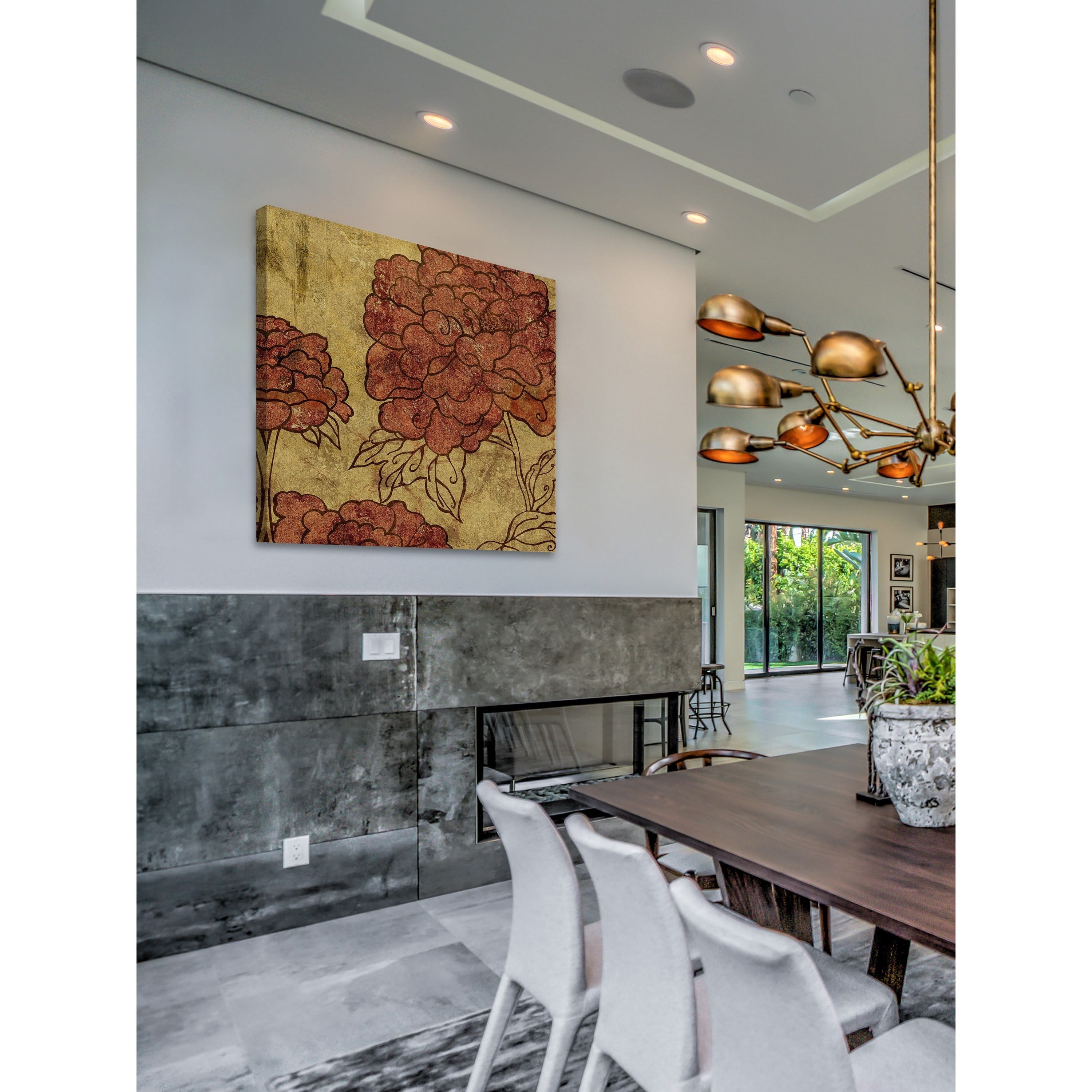 "Peonies I" Painting Print on Wrapped Canvas