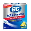 BC Max Strength Fast Pain Relief Powder, Lemonade Flavor, 16 Powder Sticks