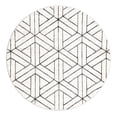 thumbnail image 3 of Unique Loom Matrix Trellis Collection Area Rug - Motif (5' 1" Round White/Gray), 3 of 7