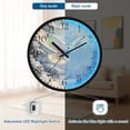 thumbnail image 5 of Voice Activated Clock with Glow Light 12 Inch Large Silent Wall Clock Battery Operated for Home Decor A Anowy Owl, 5 of 8