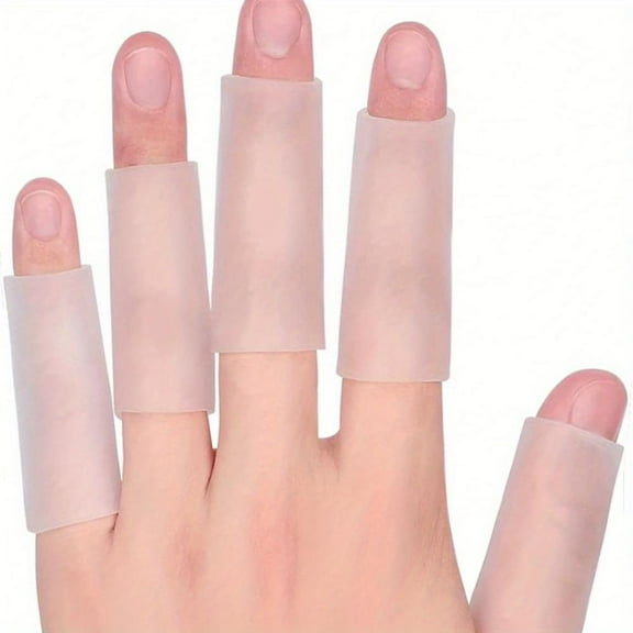 40 Pack Silicone Finger Protector - Gel Finger Caps Help in Providing Relief for Trigger Finger Tired, Finger Cracks, Corns, Blisters and Calluses