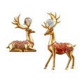 thumbnail image 2 of 2x Modern Couple Deer Statue, Reindeer Figurines Sitting and Standing Collectable Resin Elk Sculpture for Apartment Decor Housewarming Gift Aureate, 2 of 9