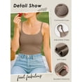 thumbnail image 4 of Anygrew Womens Tank Tops with Built in Bra Summer Adjustable Spaghetti Straps Camisole Ribbed Cami Tanks, 4 of 5