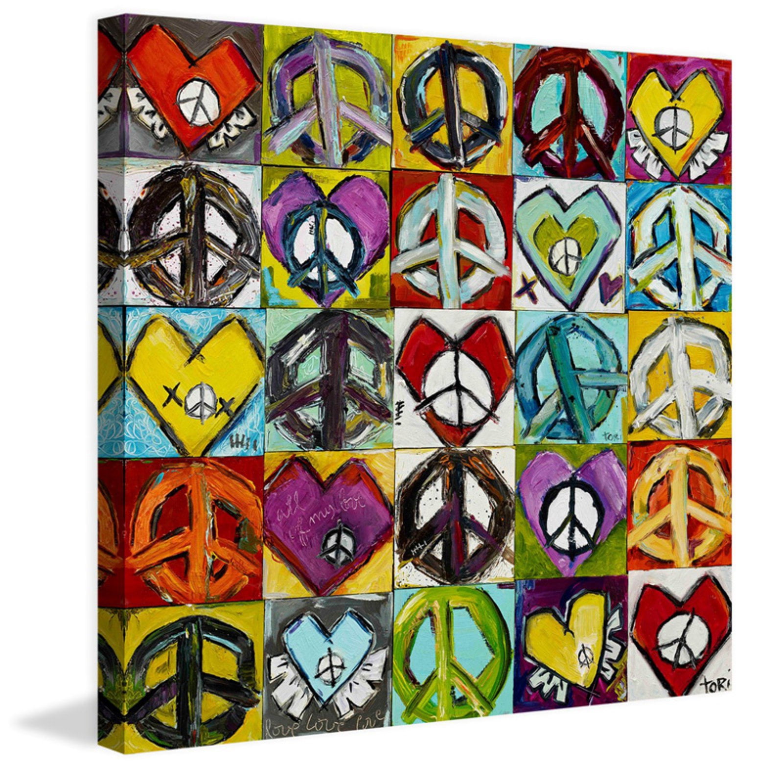 Marmont Hill "Keep Peace In My Heart" by Tori Campisi Painting Print on Canvas