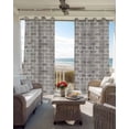 thumbnail image 3 of Beige Brick Wall Blackout Curtains 90 Inch Length 2 Panels Set for Living Room Bedroom, Retro Country Stone Rocks Geometric Print Privacy Window Treatment Thermal Insulated Black Out Drapes 52"x90", 3 of 8