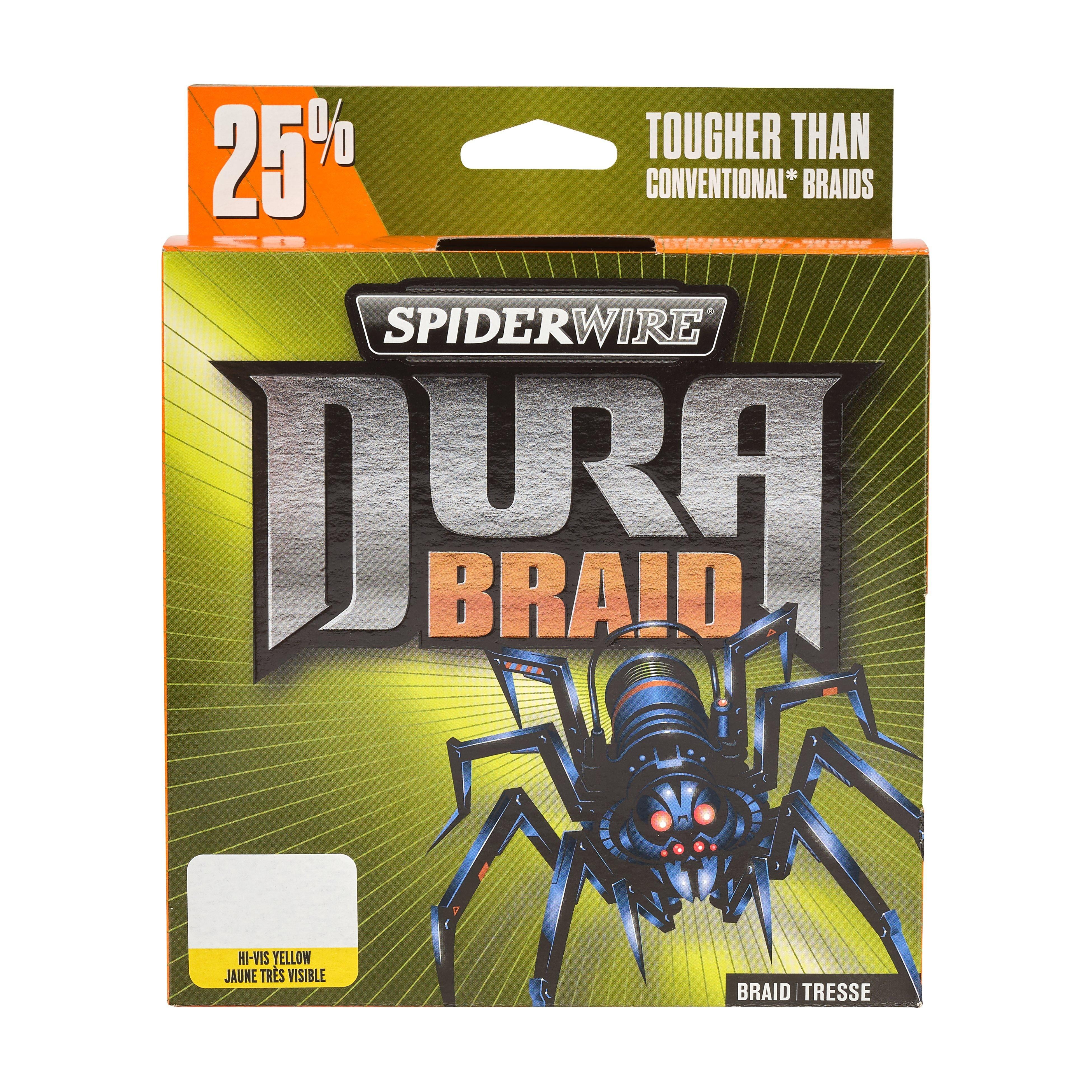 SpiderWire DuraBraid Fishing Line, Hi-Vis Yellow, 8 lb Test Strength, 500 yd