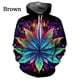 thumbnail image 2 of Sudadera con capucha con estampado 3D personalizado y colorido de hojas, moda urbana, informal, genial, para hombres y mujeres, ropa, tops, 2 of 5