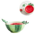 thumbnail image 1 of Cuenco de cerámica creativo en forma de fruta con cuchara, ensaladera de verduras, cuenco for postre, plato for servir, 1 of 5