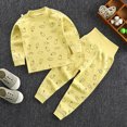 thumbnail image 2 of masbird Pajamas for Boys Girls Dinosaur Rocket Space 2-Piece PJs Long Sleeve Sets Sleepwear 6-12 Months 12-24 Months 2t 3t 4t 5t 6t 7t 8t 9t(Yellow,3-6 M), 2 of 4