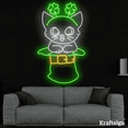 thumbnail image 4 of Craftnamesign St Patrick Cat Neon Sign, St Patrick Day Decor, Cat Decor, 4 of 4