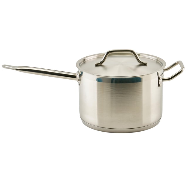 Cazo Winco de acero inoxidable de alta resistencia, 7,1 L