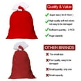 thumbnail image 4 of 1pcs 20 X 28 Inch Large Santa Sack,Christmas Velvet Santa Bags with Drawstring Christmas Red Santa Gift Bags Large Gift Sack for Xmas Present Party Supply Costume Holiday Wrapping, 4 of 9