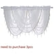 thumbnail image 5 of Cortina de cuentas con línea de seda blanca plateada, cenefa de cortina de cuentas, cenefas de cocina transparentes para ventanas, cenefa de cortina de ventana individual con bolsillo para barra (1 unidad) JM, 5 of 5