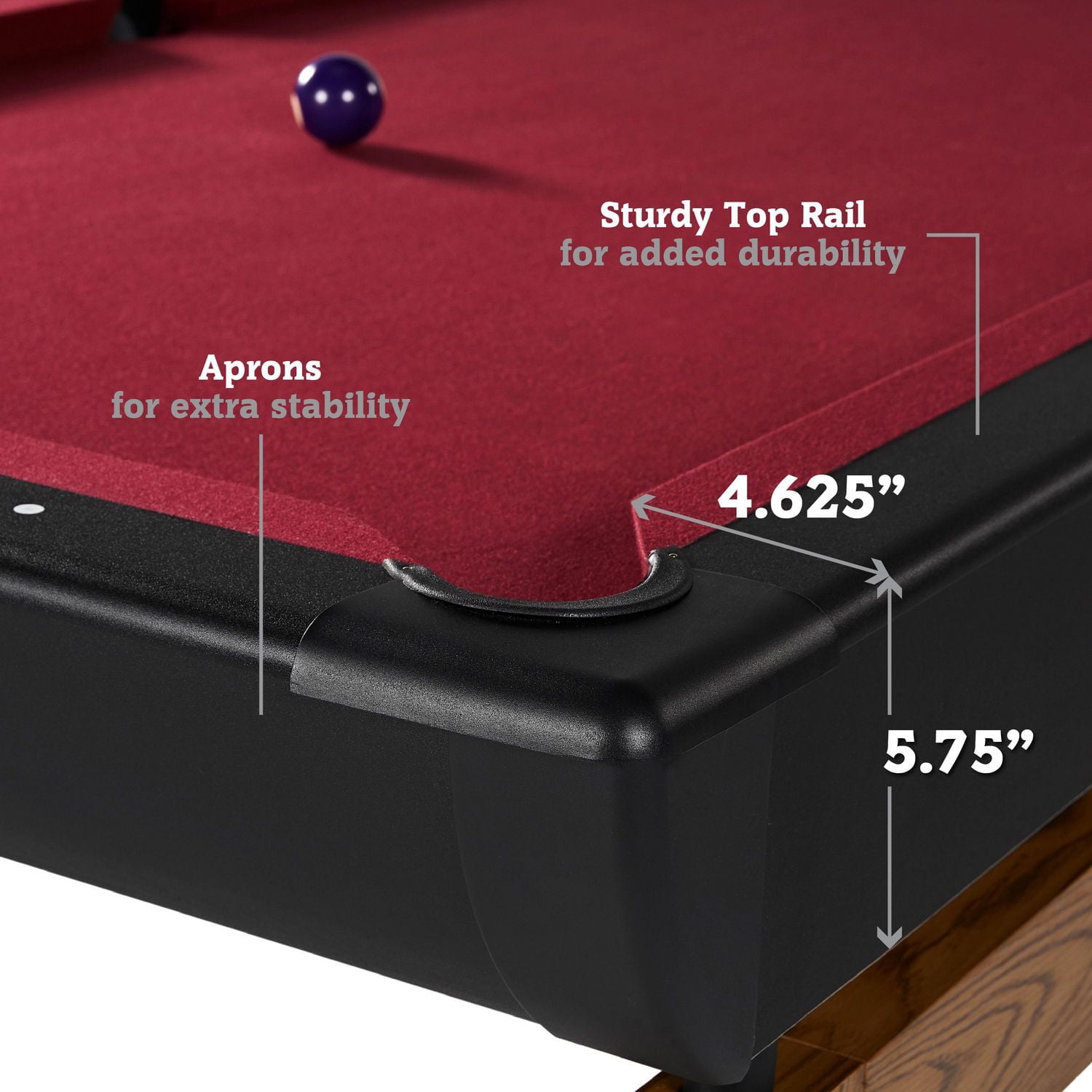 7 ft Edgewood Indoor Black Pool Table, Billiard Accessories Included, (84 in x 44 in), by Hall of Games