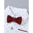 thumbnail image 6 of CARETOO Boy Clothes Suit 3Pcs 0-18M Infant Short Sleeve Formal Outfits Shirt Bowtie Pants 95% Cotton, 6 of 11