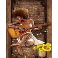 thumbnail image 1 of TISHIRON Paint by Numbers for Adults,16x20 inch Canvas Wall Art Fashion Black Girl Playing Guitar Oil Painting by Numbers Kit for Beginner (Frameless), 1 of 7