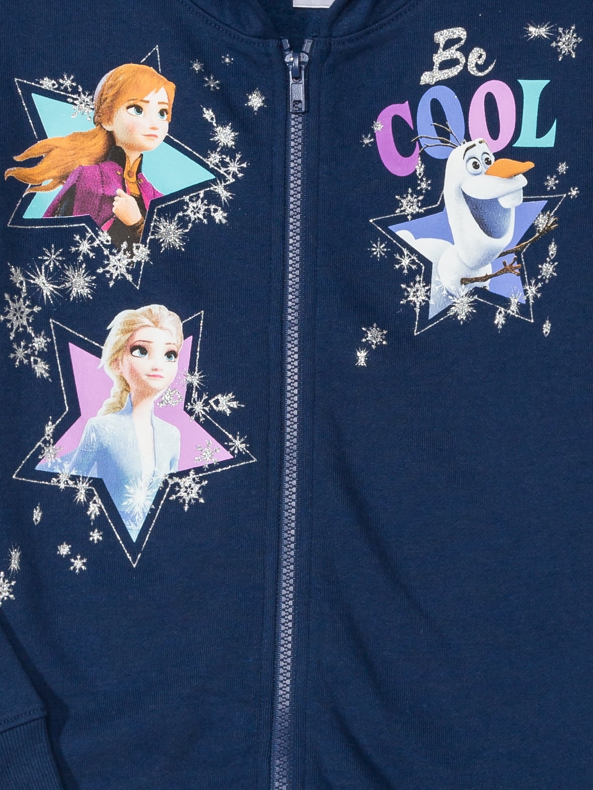 Disney Frozen 2 Elsa or Anna Printed Zip-Up Hoodie Sweatshirt (Little Girls  & Big Girls)