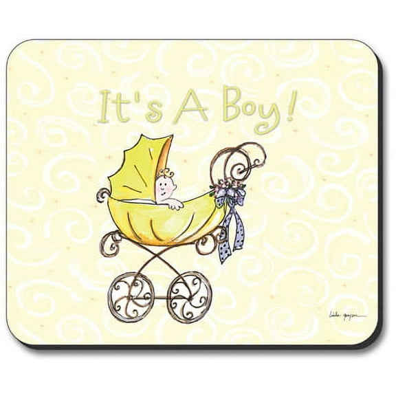 Art Plates Mouse Pad - It' A BoyCarriage