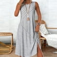 thumbnail image 2 of Kezqiaxn Sundresses for Women Fashion Striped Splicing Sleeveless Vacation Dress Trendy Summer Dresses Cute Clothes, 2 of 5
