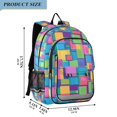thumbnail image 2 of FORMRS Unisex School Backpack 17" Student Travel Bag with Laptop Compartment, Colorful Geometric Pattern, 2 of 7