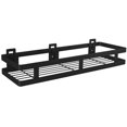 thumbnail image 1 of Estante de ducha Sin taladrar 1 nivel Negro Carrito de ducha Estante de cocina Estante de especias Estante de pared de acero inoxidable sin clavos Estante flotante para cocina Baño 20-50 cm de ancho, Adepaton  LL-2471-5, 1 of 8