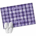 thumbnail image 6 of Purple Plaid Bathroom Rug Washable 2x3 Entryway Rug Non Slip Modern Art Checkered Farmhouse Front Door Mat Low Pile Indoor Doormat Throw Floor Carpet for Kitchen Bedroom Entrance, 6 of 8