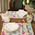 thumbnail image 2 of Rdsfhsp Easter Placemats 12x18 Inches Set of 4, Bunny Rabbit Spring Holiday Farmhouse Linen Buffalo Plaid Indoor Table Mats Decorations for Home Dinner Party, 2 of 5