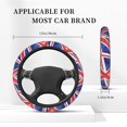 thumbnail image 4 of DouZhe United Kingdom Flag Patriotic Prints Steering Wheel Cover, Universal 15 inch Anti-Slip Odorless Elastic Car Steering Wheels Cover for Women Men, 4 of 7