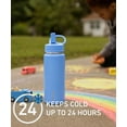 thumbnail image 4 of Hydrapeak Mini 20oz Kids Water Bottle w/Straw Lid | Stainless Steel Double Wall Insulated | Leak-Proof and Spill-Proof | Cold for 24 Hrs | Kelly Green, 4 of 7