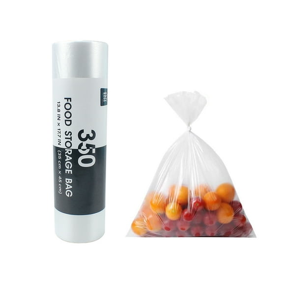 24/7 Bags| Plastic Produce Bag Roll, 350 Bags, X-Large (13.8" x 17.7"), BPA-Free, Clear, Vegetables, Food, Bread & More