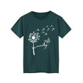 thumbnail image 3 of XCHQRTI Women's Dragonfly Tee Shirts Plus Size Graphic Tshirts Flower Oversized Tops with Dragonflies Short Sleeve, 3 of 10