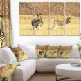 thumbnail image 1 of Paire de Zèbres dans le Désert du Namib - Impression sur Toile d'Animaux, 1 of 3