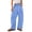 Blue -BO51, variant on Womens Sweatpants High Waisted Wide Leg Sweatpants Drawstring Lounge Baggy Pants Sweats Brown XL