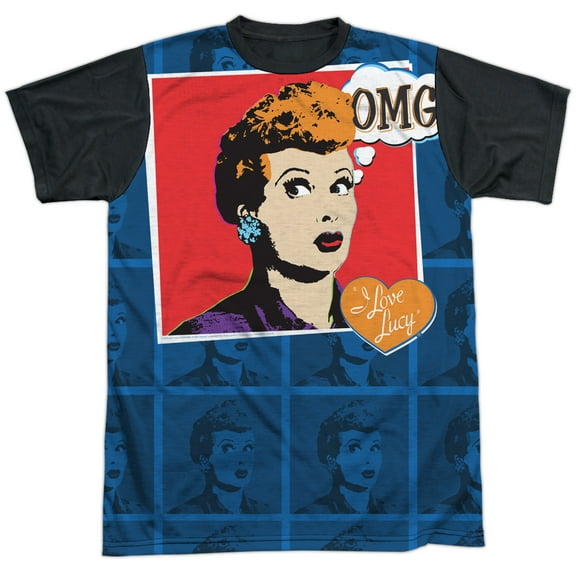 I Love Lucy - Omg - Short Sleeve Black Back Shirt - Small