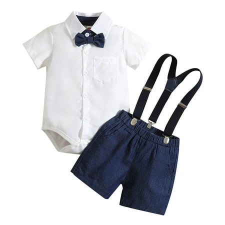 

Toddler Boys Outfits 2 PCS Short Sleeve Tops Shorts Gentleman Style Baby Spring Summer Cute Trendy Streetwear Home Wear Kids Clothes Suits
