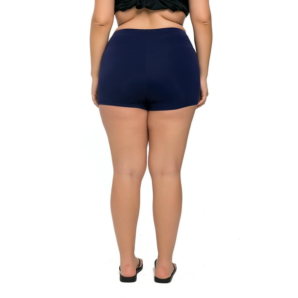 Unbranded Womens Plus Size Board Shorts Solid High Waisted Boyleg Swim Shorts Other