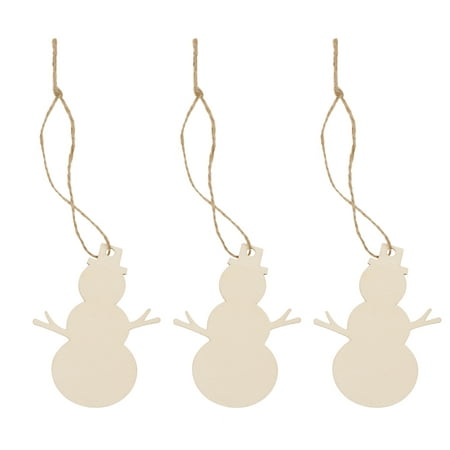 

BESTONZON 50pcs Xmas Hanging Decor Wooden Hanging Crafts Ornament Christmas Tree Party Hanging Pendant Decoration for Home (Snowman)