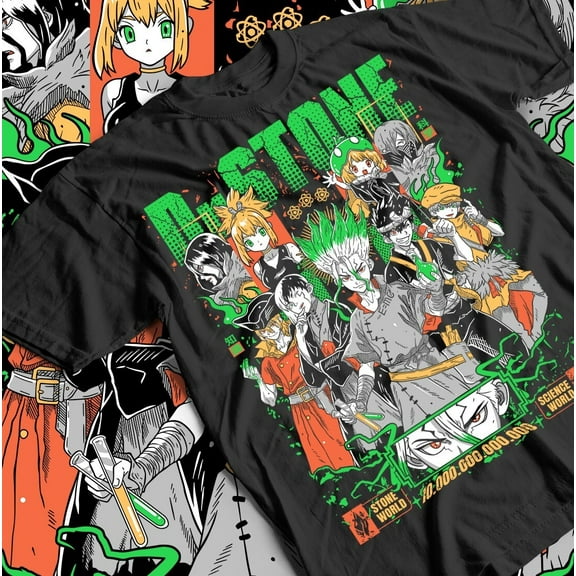 Dr. Stone Senku Ishigami T-shirt Anime Manga T-shirt Taiju Oki Ryusui Gift Shirt