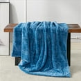 thumbnail image 4 of Home Soft Things Herringbone Faux Fur Throw - Blue - 50" x 60", 4 of 10