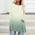 thumbnail image 2 of clear 50% off Usmixi Winter Pullover Tunic for Women Womens Tunic Tops Fashion Round Neck Plus Size Mid Length Sweatshirts Blouses Casual Gradient Pullover Tunic Fall Long Sleeve Tops, 2 of 6