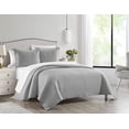 thumbnail image 2 of Chic Home Xabier 3-Piece Geometric Quilt Set, Queen, Grey, 2 of 2