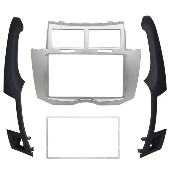 Geloo Double Din Dash Kit Car Radio Fascia Stereo Navigation Panel Frame Kit for 2005-2011 Toyota Yaris Vitz Platz