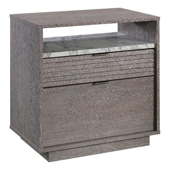 Pemberly Row Engineered Wood 2-Drawers Lateral File in Ashen Oak