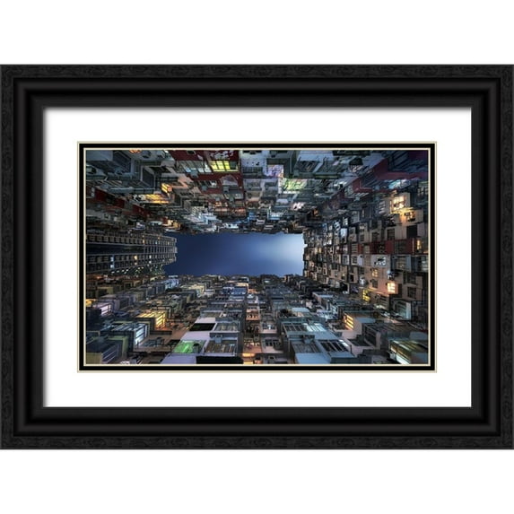 M. Garcia, Jesus 24x17 Black Ornate Wood Framed with Double Matting Museum Art Print Titled - Beehive Buildings