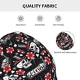 thumbnail image 5 of Salouo Vintage Skull Casino Print Unisex Beanie Hat,Knitted Baggy Skull Cap Winter Warm Hats Beanie Sleep Hats Cancer Headwear Caps for Women & Men 1 Pieces, 5 of 7