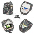 thumbnail image 5 of FORMRS Mini Backpack Purse for Women Quilted Travel Daypack Casual Shoulder Bag, Floral Raspberry Pattern, 5 of 7