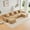Camel, variant on Alvantor Sectional Sofa 115" W 3-Seater Teddy Boneless Couch Modern Deep Seat Cloud Sofa for Living Room Black